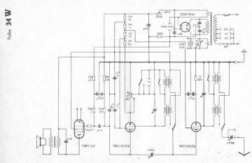 SABA 34W schematic circuit diagram