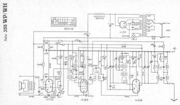 SABA 355WH schematic circuit diagram
