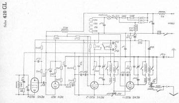 SABA 420GL schematic circuit diagram