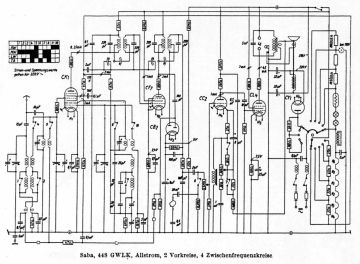 SABA 448GWLK schematic circuit diagram
