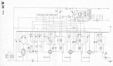 SABA 44W schematic circuit diagram