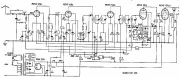 SABA 521WL schematic circuit diagram