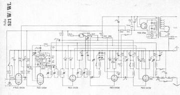 SABA 521WL schematic circuit diagram