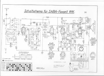SABA WK schematic circuit diagram