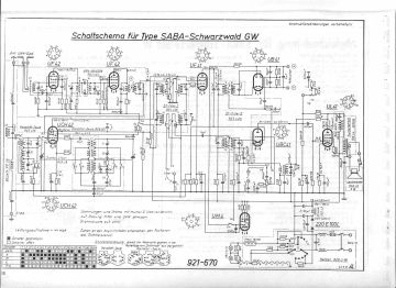 SABA GW schematic circuit diagram