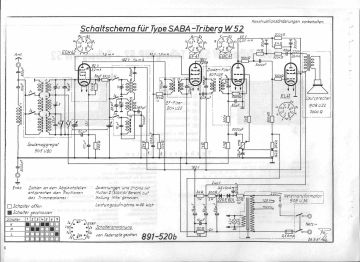 SABA Triberg schematic circuit diagram