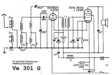 SABA VE301 schematic circuit diagram