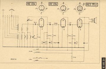 SABA VE301B schematic circuit diagram