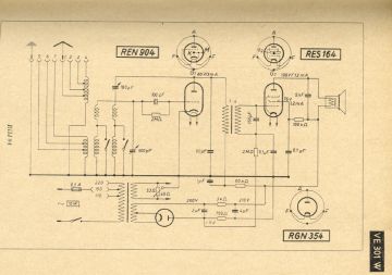SABA VE301W schematic circuit diagram