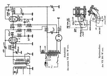 SABA VE301W2 schematic circuit diagram
