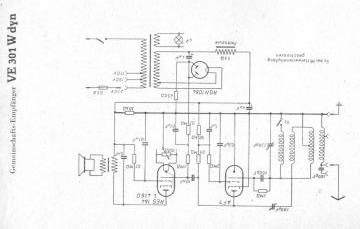 SABA VE301Wdyn schematic circuit diagram