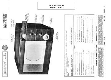 US Television T10823 schematic circuit diagram