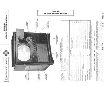 DuMont RX 108A schematic circuit diagram