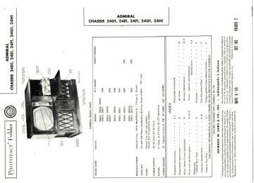 Admiral 24G1 ;Chassis schematic circuit diagram