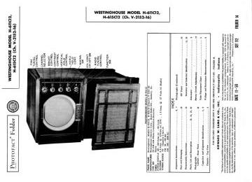 WESTINGHOUSE H-685P8 /& H-686P8 RADIO PHOTOFACT