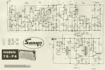 Sanyo 7SP6 schematic circuit diagram