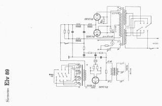 Siemens ELV89 schematic circuit diagram