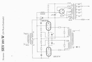 Siemens SEV201W schematic circuit diagram