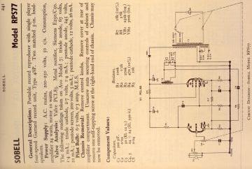 Sobell RPS77 schematic circuit diagram