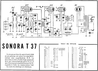 Sonora T37 schematic circuit diagram