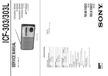825L  Copy Sony Service Manual für TFM 