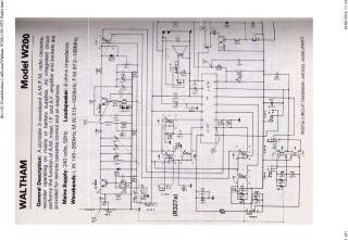 Waltham W200 schematic circuit diagram